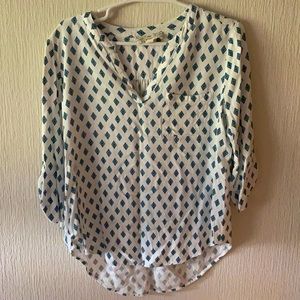 Pink rose cuffed top